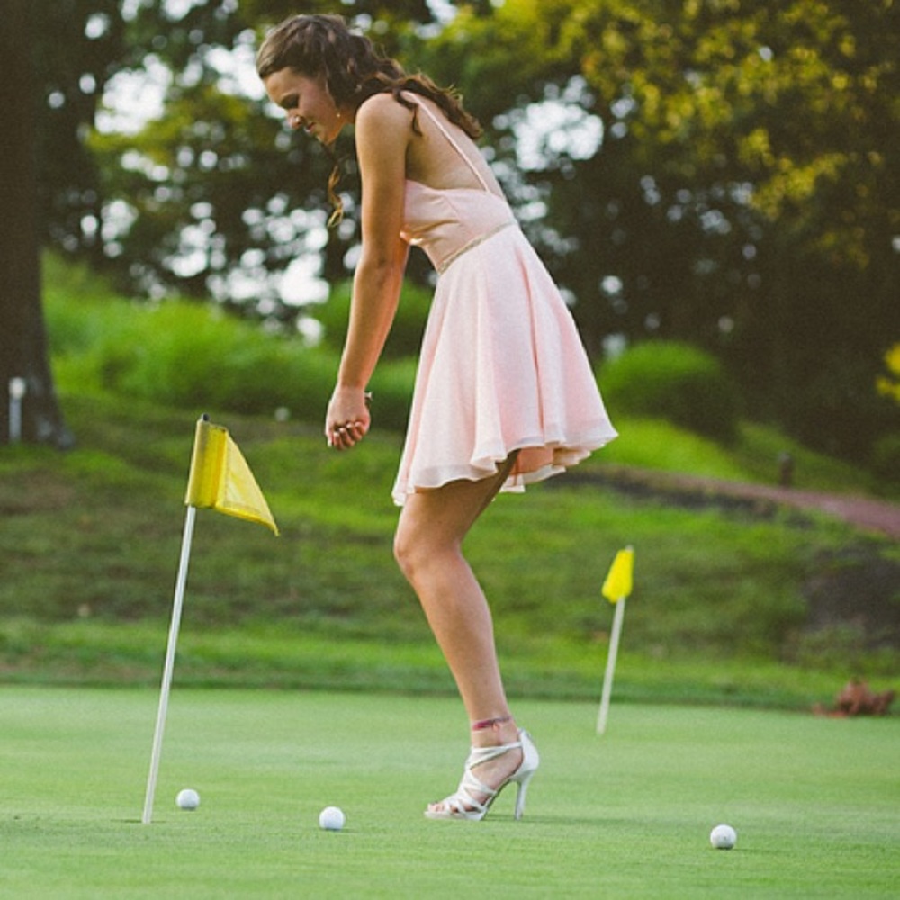 Faviana Blush Pink Open Back Cocktail Dress